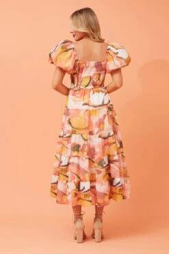 ANNETTE MULTI COLOUR MIDI DRESS -Printedcarpetus 2b7f3db86a84f7b327d8c87fa22dfa81