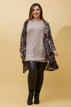 AIDEN ANIMAL PRINT WATERFALL CARDIGAN -Printedcarpetus 2b8994a64ca0e5e1825e76df94cfc445