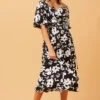 AVALON FLORAL MIDI WRAP DRESS -Printedcarpetus 2bad4a2b2c921ce8d300659bb02dc88d