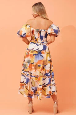 ANNETTE MULTI COLOUR MIDI DRESS -Printedcarpetus 2bb7894075d79e38a4c8ce2d5800b956