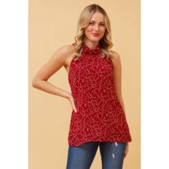 TAMSYN HALTER NECK TOP -Printedcarpetus 2dafd6d0a6cb2211a0e558549d2a4a85