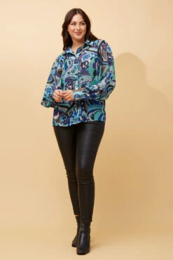 BELLE LONG BALLOON SLEEVE SHIRT -Printedcarpetus 2dc2a28d6361e2efc4e9b9aaffe562be