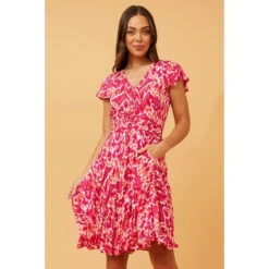 PASADENA ABSTRACT PRINT SHORT DRESS -Printedcarpetus 2e47940c73c25f1d801b1a8a027be7e4