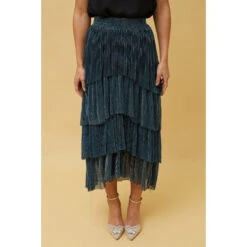 HARLENE PLEATED MAXI SKIRT -Printedcarpetus 2f81161e6d07f2ce671db8053f31a288