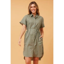 GERALDINE LINEN SHIRT DRESS -Printedcarpetus 30252f0fa81f09ea07c756783c30c711