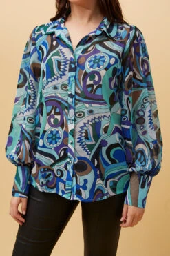 BELLE LONG BALLOON SLEEVE SHIRT -Printedcarpetus 30f29f164509f387b76fb68cf422e8c9