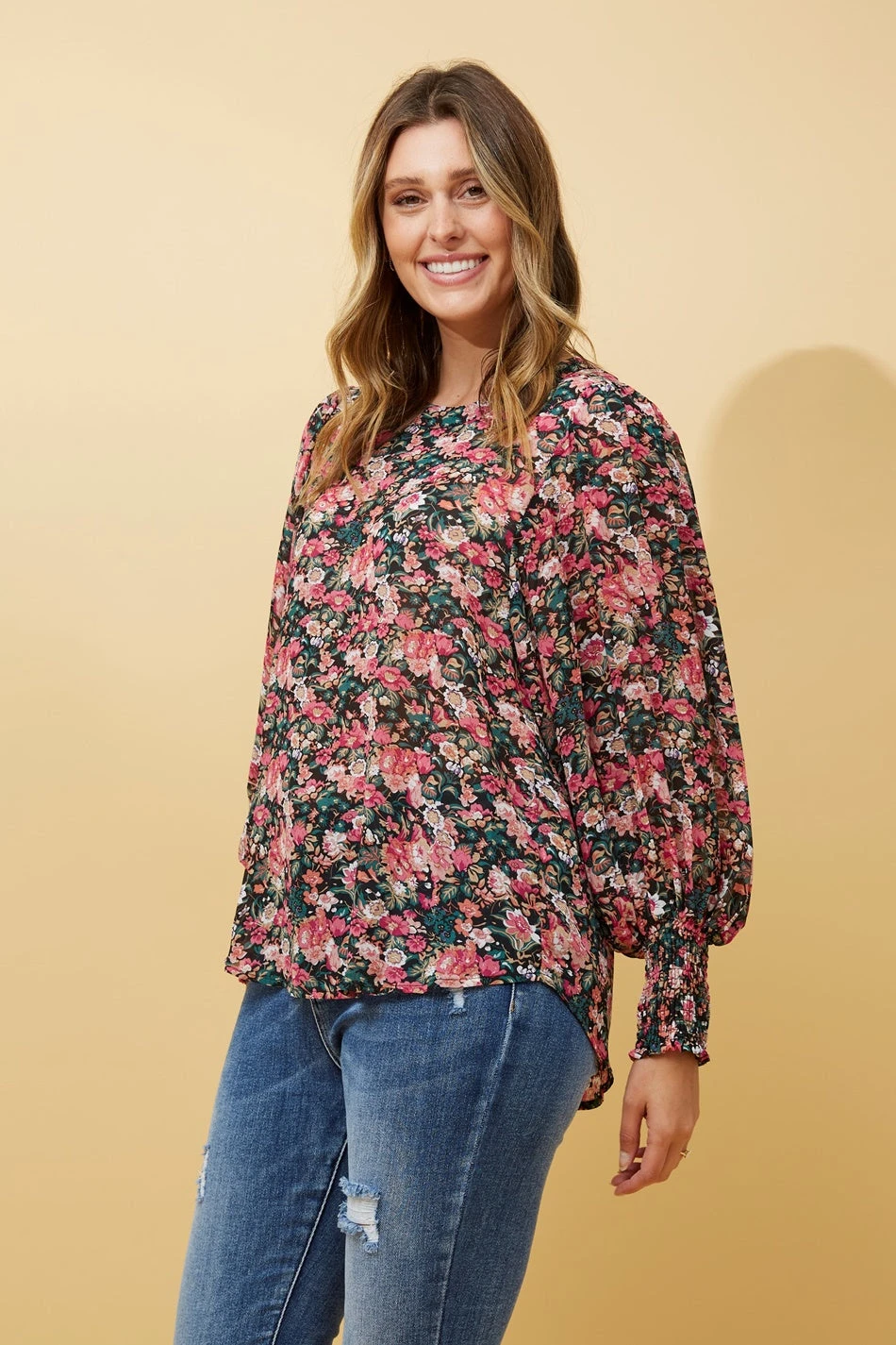 CLASSIC FLORAL BALLOON SLEEVE BLOUSE 8 CLASSIC FLORAL BALLOON SLEEVE BLOUSE - Image 6