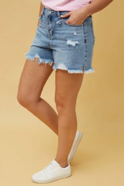 DIMITRI DISTRESSED DENIM SHORTS -Printedcarpetus 3257720617f834b1050bc7456b16934d