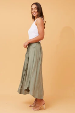ESTRELLA LINEN MIDI SKIRT -Printedcarpetus 329d66066f13a9e53651bc2a6d63b227
