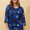 DILLIANA LEAF PRINT DOUBLE LAYERED TOP 2 DILLIANA LEAF PRINT DOUBLE LAYERED TOP -Printedcarpetus 32b317a553eaa1f820d21a1f524ce9e1