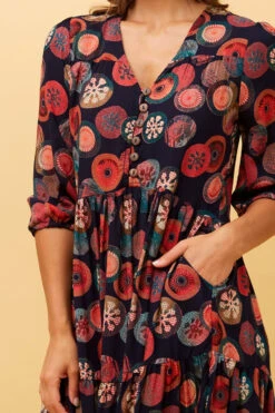 ARRAN ABSTRACT BOHO BABYDOLL DRESS -Printedcarpetus 34c627f2d22600dc64bf2d6b5f4cda53