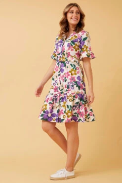 AVITA FLORAL BELTED DRESS -Printedcarpetus 34d9fda9e84332dccfcf350242ba63f4