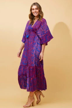 CHANDRA SATIN MAXI DRESS -Printedcarpetus 35b5496e7376fbcfcaae7da184a7a496