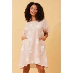 RIMA POLKA DOT LINEN DRESS -Printedcarpetus 35ce409557dade40be5ba4bf3145d364