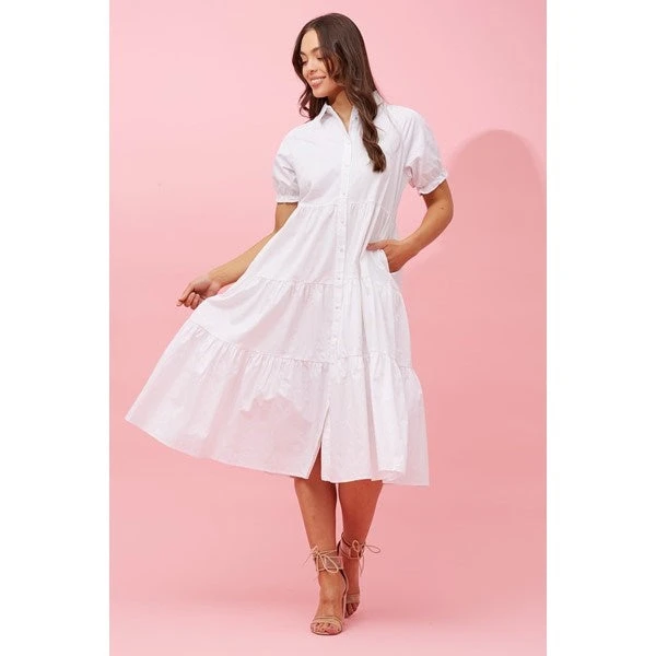 TIFFANY PUFF SLEEVE MIDI DRESS 16 TIFFANY PUFF SLEEVE MIDI DRESS - Image 14