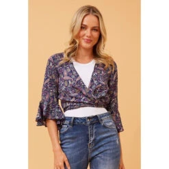 JAMAL PAISLEY BOHO CROP TOP -Printedcarpetus 37a11c6ba0ed1948dc6b6d43913d29c2