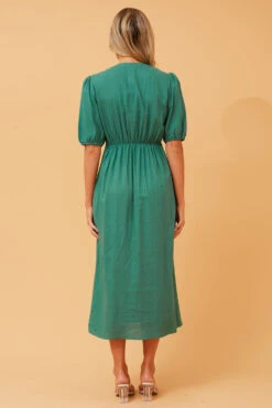 EMIKO BUTTON FRONT LINEN DRESS -Printedcarpetus 37b1005caffa02d415fa587460368f4f