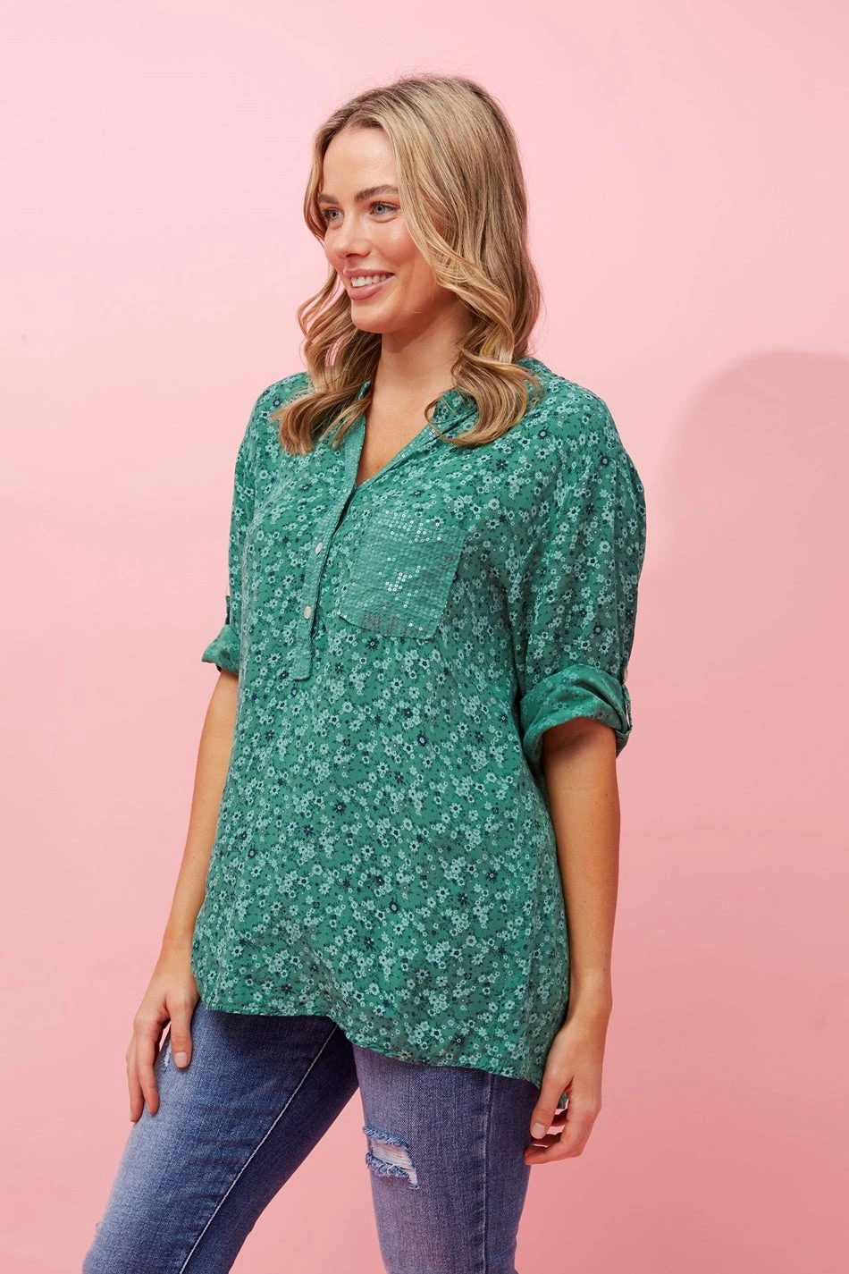 ROSETTA FLORAL SEQUIN DETAIL TOP 8 ROSETTA FLORAL SEQUIN DETAIL TOP - Image 6