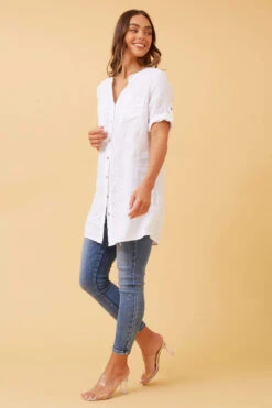 GRAZIA LINEN SHORT DRESS -Printedcarpetus 381330987a698e92036bac3a9656d5ce