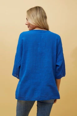 ZONYA SEQUIN STAR PATCH TOP -Printedcarpetus 38204f79f1fcc2b6756177001f397b3c