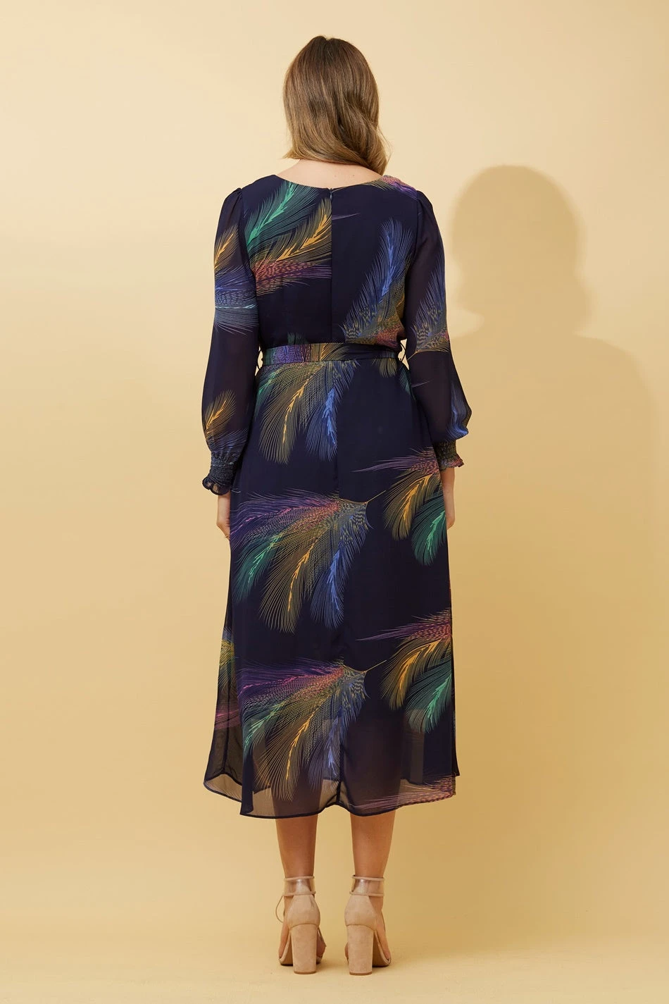 PRISCILLA FEATHER PRINT DRESS 8 PRISCILLA FEATHER PRINT DRESS - Image 6