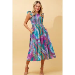 MAVIS ANIMAL PRINT MIDI DRESS -Printedcarpetus 38a526b2b0edeaddfba8ce8ab0df10b8