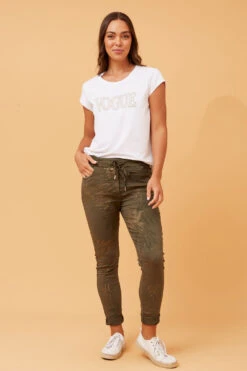 JANJA FOIL PRINT JOGGER PANTS