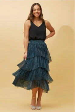 HARLENE PLEATED MAXI SKIRT -Printedcarpetus 3a7ca7ce17841f6249cd9032ee6fd5ad