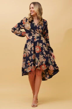 WILLOW FLORAL WRAP DRESS