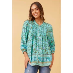 LYNDEN FLORAL BOHO TOP -Printedcarpetus 3c53063053a98d5c0ff3e7a7c4ee7c1c