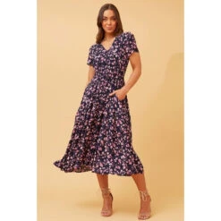 KEGAN FLORAL BOHO MIDI DRESS -Printedcarpetus 3cbd2cba306cd87b5524735525eb9007