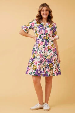 AVITA FLORAL BELTED DRESS -Printedcarpetus 3d28d613106a9e4fd1dfb067e17039be