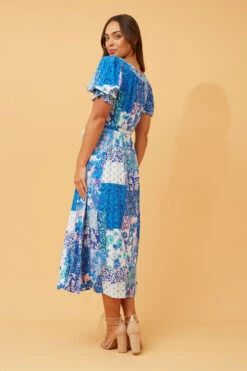 BRITTANY PATCHWORK FLORAL DRESS -Printedcarpetus 3e2b6888e8f2ad609f348a91f9ef705f