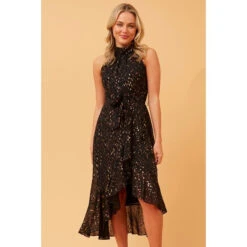 RIO HALTER NECK MIDI DRESS -Printedcarpetus 3e85f012d16fc3b4a46378c04187dd2f