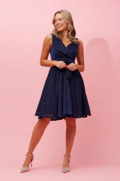 SLEEVELESS SHORT GLITTER DRESS -Printedcarpetus 3ea0bbec37755433b2b3efa9171ecd62