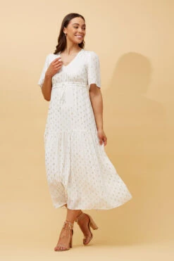 IVANA TEARDROP FOIL PRINT MAXI DRESS -Printedcarpetus 3eccd61130c1b6fed758e6d0cd792dc8