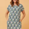 PAULA FLORAL PRINT SHIFT DRESS -Printedcarpetus 3f40ef30ad7f69548ff356e2250bbece