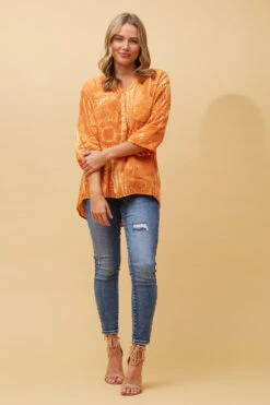 ROSETTA SEQUIN TIE DYE DETAIL TOP -Printedcarpetus 3f46fd95c35c39f061b4be7a9f996398