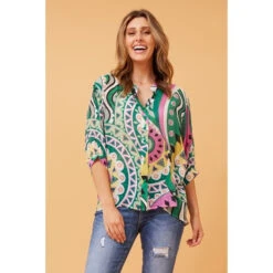 BELINA BOHO PRINT TOP -Printedcarpetus 3f6664e61d257c3d0fa78947bf693c55