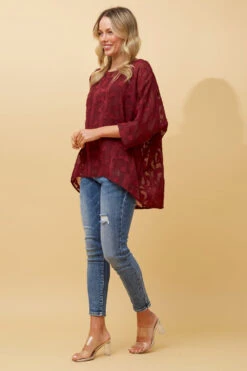 Stella ABBY BURNOUT TOP -Printedcarpetus 411e18f125b7f01db08bb55198040a26