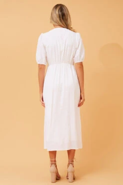 EMIKO BUTTON FRONT LINEN DRESS -Printedcarpetus 41a6a69e1f7dfe2f46e4f0879180a858