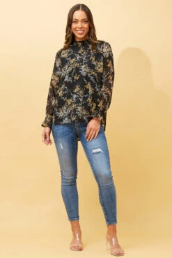 DIANA LEAF PRINT BLOUSE -Printedcarpetus 41dffbcdcca919a1b1d0d388dcd1db17