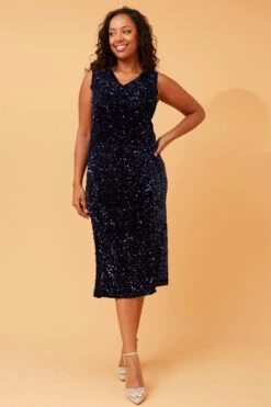 MIETTA SEQUIN MIDI DRESS -Printedcarpetus 4253f2fe8801abeea5953680eaf86ce9