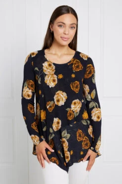 BOBBI FLORAL DOUBLE LAYERED TOP -Printedcarpetus 427f4669c08c3839080018b7215a4d4d