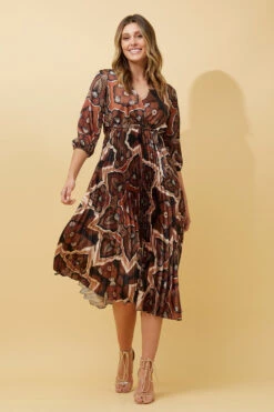 MARIETTA SATIN MIDI DRESS -Printedcarpetus 42ba1c13ae0fcb01bda9639f44118312