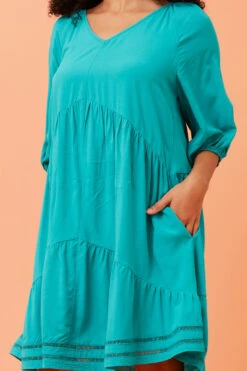 MEXICO TIERED SHORT DRESS -Printedcarpetus 4359c6ad6ab9c9c20c56a6e3ce95af4a