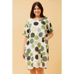 VINE POLKA DOT SHIFT DRESS -Printedcarpetus 43e9d96d66f56277982f8569efa49777