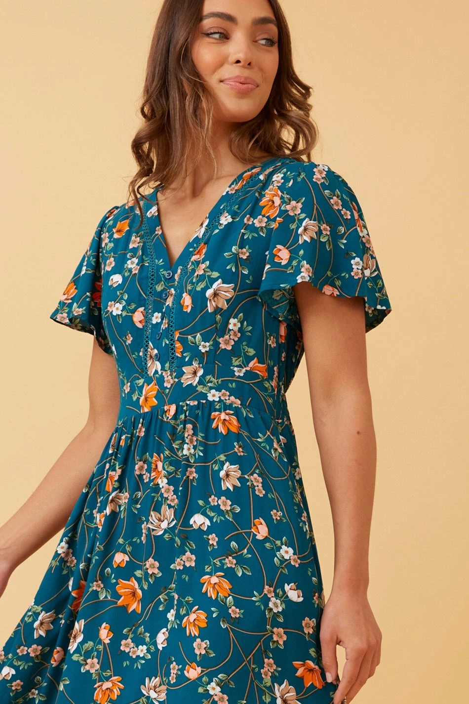 SOLANA FLORAL BOHO MIDI DRESS 7 SOLANA FLORAL BOHO MIDI DRESS - Image 5