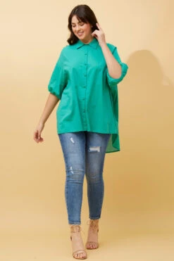 KATHLEEN PUFF SLEEVE SHIRT -Printedcarpetus 44d0760ef1f96a9dd63cedcaa68e6189