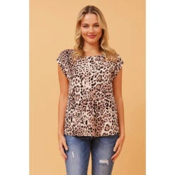 SHELLY ANIMAL PRINT SHELL TOP -Printedcarpetus 4598b7897cc9da36f1bf4c9cd8fd92db